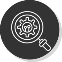 Gears Glyph Due Circle Icon Design vector