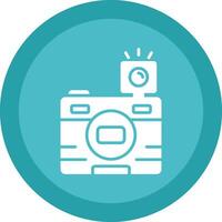 Photo Glyph Due Circle Icon Design vector