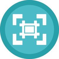 Grid Glyph Due Circle Icon Design vector