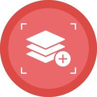 Layers Glyph Due Circle Icon Design vector