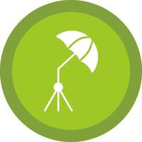 Umbrella Glyph Due Circle Icon Design vector