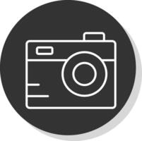 Camera Glyph Due Circle Icon Design vector