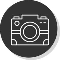 Camera Glyph Due Circle Icon Design vector