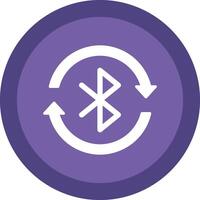 Bluetooth Glyph Due Circle Icon Design vector