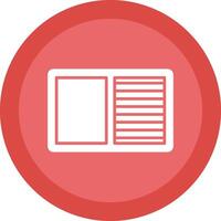 Contrast Glyph Due Circle Icon Design vector