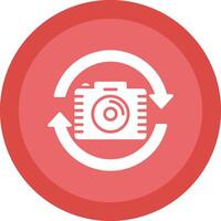 Switch Camera Glyph Due Circle Icon Design vector