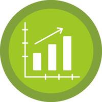 Bar Chart Glyph Due Circle Icon Design vector