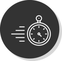 Timer Glyph Due Circle Icon Design vector