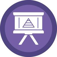 Pyramid Chart Glyph Due Circle Icon Design vector