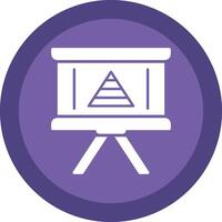 Pyramid Chart Glyph Due Circle Icon Design vector