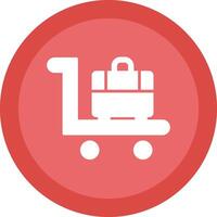 Trolley Glyph Due Circle Icon Design vector