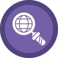 Internet Glyph Due Circle Icon Design vector