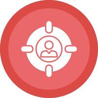 Target Audience Glyph Due Circle Icon Design vector