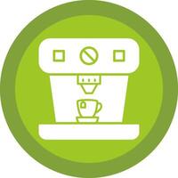 Coffee Machine Glyph Due Circle Icon Design vector