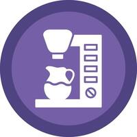 Coffee Maker Glyph Due Circle Icon Design vector