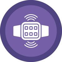 Connection Glyph Due Circle Icon Design vector