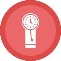 Clock Glyph Due Circle Icon Design vector