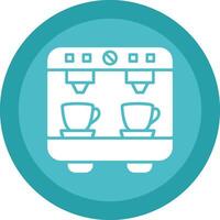 Coffee Machine Glyph Due Circle Icon Design vector