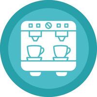 Coffee Machine Glyph Due Circle Icon Design vector