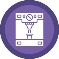 Coffee Machine Glyph Due Circle Icon Design vector