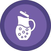 Jug Glyph Due Circle Icon Design vector