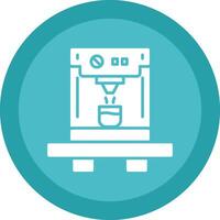 Coffee Machine Glyph Due Circle Icon Design vector