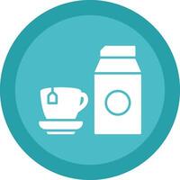 Milk Glyph Due Circle Icon Design vector