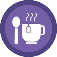 Coffee Cup Glyph Due Circle Icon Design vector