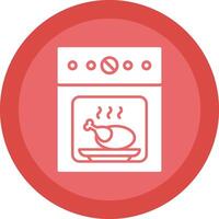 Oven Glyph Due Circle Icon Design vector