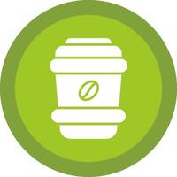 Latte Glyph Due Circle Icon Design vector