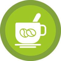 Latte Glyph Due Circle Icon Design vector