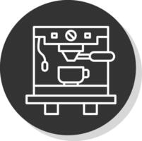 Coffee Machine Glyph Due Circle Icon Design vector