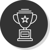 Trophy Glyph Due Circle Icon Design vector