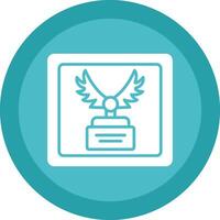 Frame Glyph Due Circle Icon Design vector