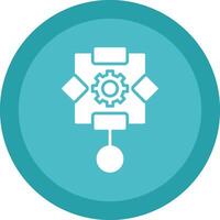 Algorithm Glyph Due Circle Icon Design vector