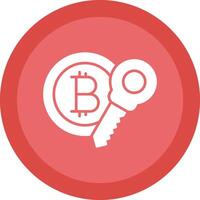 Bitcoin Glyph Due Circle Icon Design vector