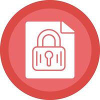 File Glyph Due Circle Icon Design vector
