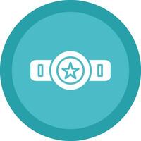 Belt Glyph Due Circle Icon Design vector