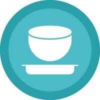 Bowl Glyph Due Circle Icon Design vector