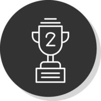 Trophy Glyph Due Circle Icon Design vector