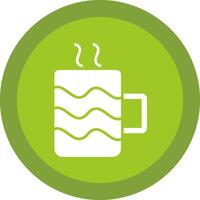 Mug Glyph Due Circle Icon Design vector