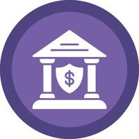 Bank Glyph Due Circle Icon Design vector