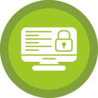 Computer Glyph Due Circle Icon Design vector