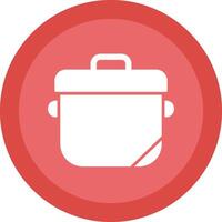 Pot Glyph Due Circle Icon Design vector