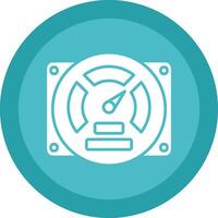 Gauge Glyph Due Circle Icon Design vector