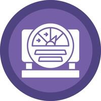 Gauge Glyph Due Circle Icon Design vector