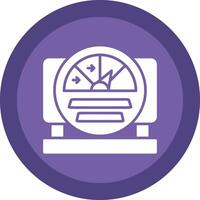 Gauge Glyph Due Circle Icon Design vector