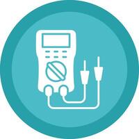 Multimeter Glyph Due Circle Icon Design vector