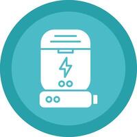 Dock Glyph Due Circle Icon Design vector