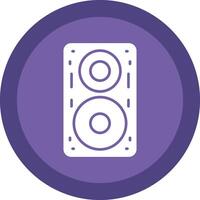 Speaker Glyph Due Circle Icon Design vector